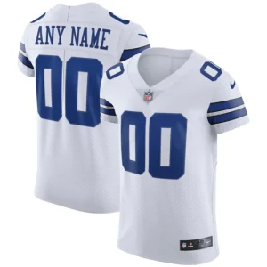 Mens Dallas Cowboys Nike White Vapor Elite Custom Jersey