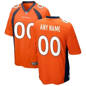 Mens Denver Broncos Nike Orange Custom Game Jersey