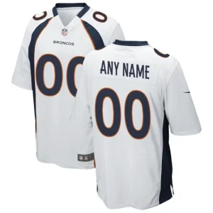 Mens Denver Broncos Nike White Custom Game Jersey