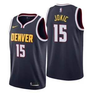 Mens Denver Nuggets 15 Nikola Jokic Icon Edition Navy Swingman Jersey