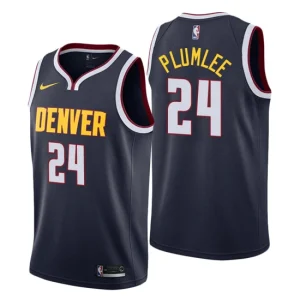 Mens Denver Nuggets 24 Mason Plumlee Icon Edition Navy Swingman Jersey