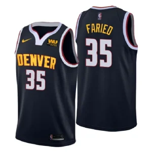 Mens Denver Nuggets 35 Kenneth Faried Icon Edition Navy Swingman Jersey