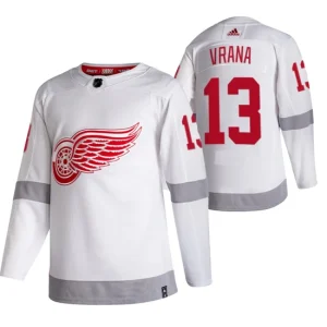 Mens Detroit Red Wings Jakub Vrana 13 2021 Reverse Retro Special Edition White