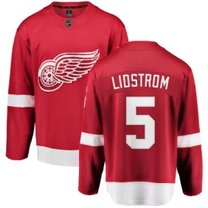 Mens Detroit Red Wings Nicklas Lidstrom 5 Breakaway Red Fanatics Branded Home