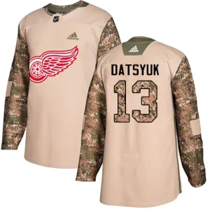 Mens Detroit Red Wings Pavel Datsyuk 13 Authentic Camo Veterans Day Practice