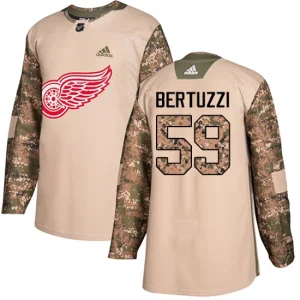 Mens Detroit Red Wings Tyler Bertuzzi 59 Authentic Camo Veterans Day Practice