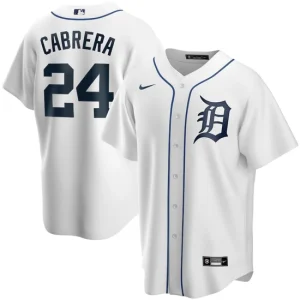 Mens Detroit Tigers Miguel Cabrera Nike White Home Player Name Jersey