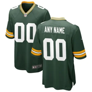 Mens Green Bay Packers Nike Green Custom Game Jersey