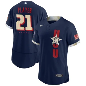 Mens Houston Astros Nike Navy 2021 MLB All-Star Game Custom Jersey