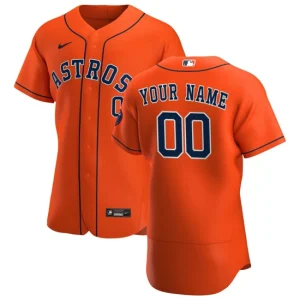 Mens Houston Astros Nike Orange Alternate Custom Jersey