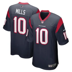 Mens Houston Texans Davis Mills Nike Navy Game Jersey