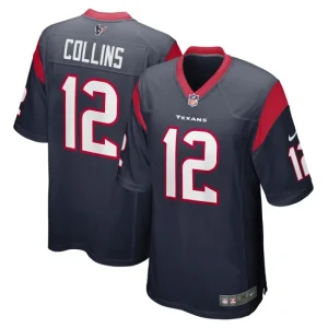 Mens Houston Texans Nico Collins Nike Navy Game Jersey