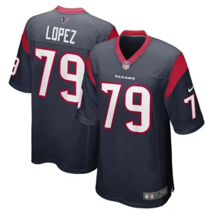 Mens Houston Texans Roy Lopez Nike Navy Game Jersey