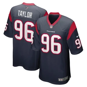 Mens Houston Texans Vincent Taylor Nike Navy Game Jersey