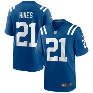 Mens Indianapolis Colts Nyheim Hines Nike Royal Game Jersey