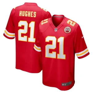 Mens Kansas City Chiefs Mike Hughes Nike Red Game Jersey