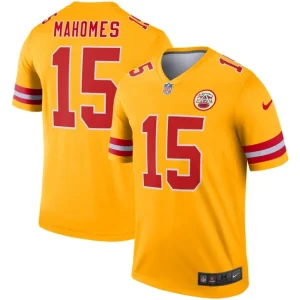 Mens Kansas City Chiefs Patrick Mahomes Nike Gold Inverted Legend Jersey