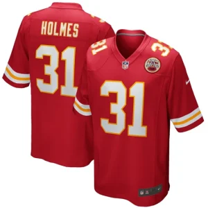 Mens Kansas City Chiefs Priest Holmes Nike Red Game Retired Player Jersey