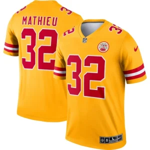 Mens Kansas City Chiefs Tyrann Mathieu Nike Yellow Inverted Legend Jersey