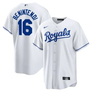 Mens Kansas City Royals Andrew Benintendi Nike White Home Official Player Jersey