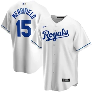 Mens Kansas City Royals Whit Merrifield Nike White Home Player Name Jersey