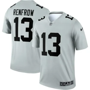 Mens Las Vegas Raiders Hunter Renfrow Nike Silver Inverted Legend Jersey