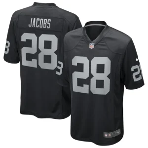 Mens Las Vegas Raiders Josh Jacobs Nike Black Game Player Jersey