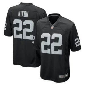 Mens Las Vegas Raiders Keisean Nixon Nike Black Game Jersey