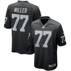 Mens Las Vegas Raiders Kolton Miller Nike Black Game Player Jersey