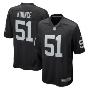 Mens Las Vegas Raiders Malcolm Koonce Nike Black Game Jersey