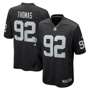 Mens Las Vegas Raiders Solomon Thomas Nike Black Game Jersey