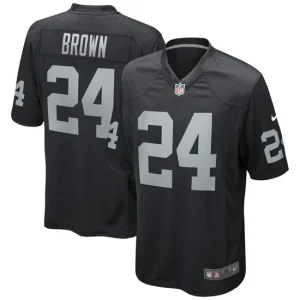 Mens Las Vegas Raiders Willie Brown Nike Black Game Retired Player Jersey