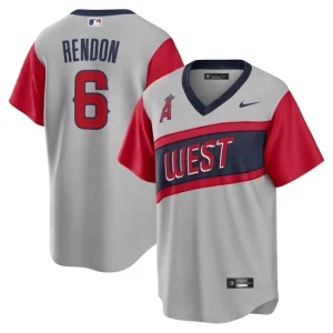 Mens Los Angeles Angels Anthony Rendon Nike Gray 2021 Little League Classic Road Player Jersey