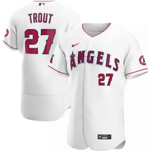 Mens Los Angeles Angels Mike Trout Nike White Home Player Jersey