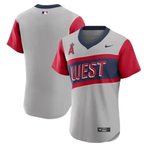 Mens Los Angeles Angels Nike Gray 2021 Little League Classic Road Team Jersey