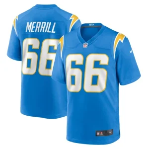 Mens Los Angeles Chargers Forrest Merrill Nike Powder Blue Game Jersey