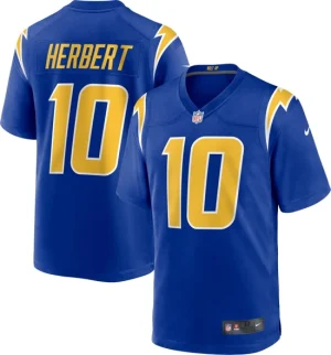 Mens Los Angeles Chargers Justin Herbert Nike Royal 2nd Alternate Game Jersey