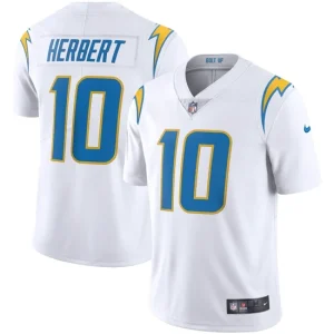 Mens Los Angeles Chargers Justin Herbert Nike White Vapor Limited Jersey