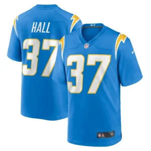 Mens Los Angeles Chargers Kemon Hall Nike Powder Blue Game Jersey