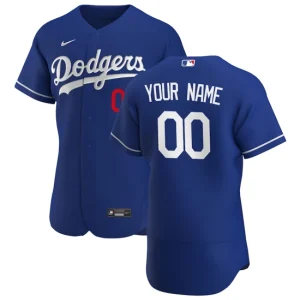 Mens Los Angeles Dodgers Nike Royal Alternate Custom Patch Jersey