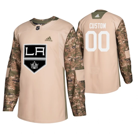 Mens Los Angeles Kings Custom Jersey Camo Veterans Day Practice