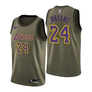 Mens Los Angeles Lakers 24 Kobe Bryant Black Camo Military Swingman Jersey