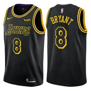 Mens Los Angeles Lakers 8 Kobe Bryant Retired Player City Edition Black Swingman Jersey