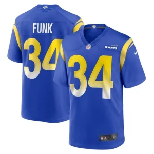 Mens Los Angeles Rams Jake Funk Nike Royal Game Player Jersey