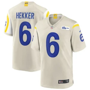 Mens Los Angeles Rams Johnny Hekker Nike Bone Game Jersey