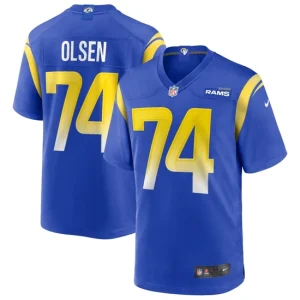 Mens Los Angeles Rams Merlin Olsen Nike Royal Game Retired Player Jersey