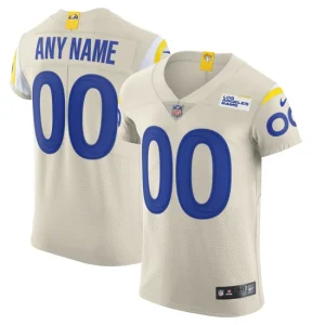 Mens Los Angeles Rams Nike Bone Vapor Elite Custom Jersey