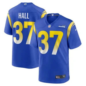 Mens Los Angeles Rams Tyler Hall Nike Royal Game Jersey