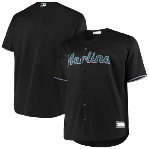 Mens Miami Marlins Black Big & Tall Team Jersey