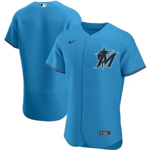 Mens Miami Marlins Nike Blue Alternate Team Jersey